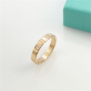 Diamantring, Goldringe, Luxusschmuck, Unisex, Roségold, Silber, Titanstahl, Modeschmuck, eiskariert, geformt, Party, Geburtstag, Hochzeitsgeschenk, Größe 5–10