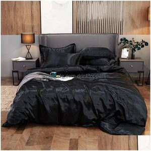 Bedding Sets Home Textile Set With Duvet Er Bed Sheet Pillowcase Luxury King Queen Twin Size Summer Cool Quilt 201127 Drop Delivery Dhcvc