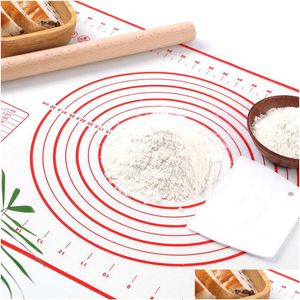 Pişirme Hamam Araçları 60x40cm Sile Paspas Paspa Pizza Hamur Yapışmaz Maker Tutucu Mutfak Gadgetları Pişirme Madenleri Bakeware Daml Deli Dh0ox