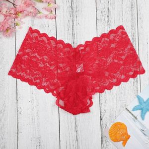 Underpants Men Solid Lace Sissy Thongs Panties Underwear Breathable Jockstrap V Brief Sexy Lingerie G-string Male Erotic Costume