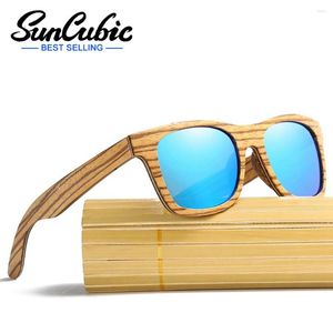 Occhiali da sole SunCubic Unique Brand Design Wood Occhiali retrò da uomo e da donna polarizzati JS6386