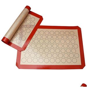 Bakning av konditoriverktyg 42x29.5 cm Mat Non-stick Sile Pad Sheet Bakeware Rolling Dough For Cake Cookie Aron Pads Fashion Drop Delivery DHA1B