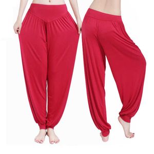 Kobiety Spodnie do jogi plus size legginsy kolorowe kwiaty taniec taichi pełna długość ubrania modalne