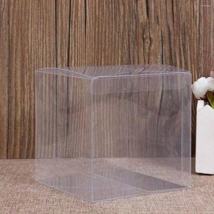 Gift Wrap 25 Pcs Clear Pvc Boxes Gifts Cupcake Containers Plastic Transparent Cake Lids Pastry