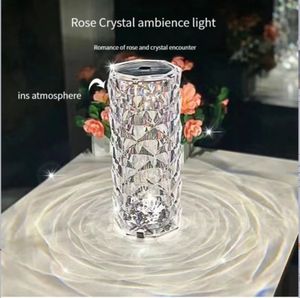 Crystal Rose Lamp Night Lamp Bedside Decoration Table Lamp Atmosphere Birthday Party Decoration Wedding