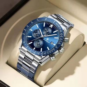 Wristwatches POEDAGAR Luxury Men Watch High Quality Fashion Chronograph Waterproof Luminous Date Stainless Steel Quartz Watch Man Clock Reloj 230804