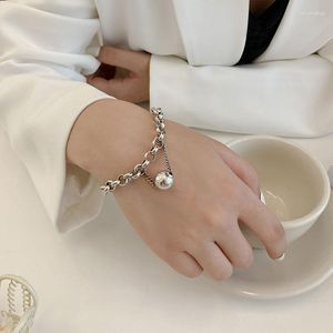 Charm Armbänder Hohe Qualität Trendy Little Ball Retro Thai Silber Kreuz Kette Weibliche Armband Schmuck Für Frauen Nie Verblassen