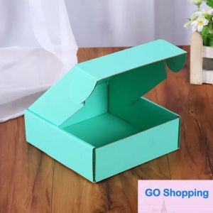 Korrugerade papperslådor Färgade presentförpackningar Fold Box Square Packing BoxJewelry Packing Cardboard Simple Simple