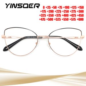 Reading Glasses Cat Eye Glasses Frame Women's Female Luxury Eyewear Prescription Optical Eyeglasses Frames Women Anti-Blue Light Reading Glasses 230804