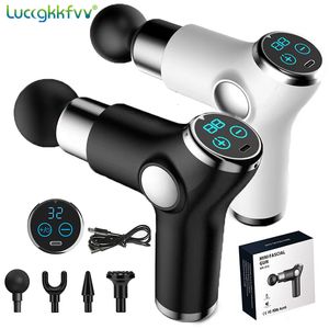 Full Body Massager Massage Gun 32 Speed Deep Tissue Percussion Muscle Fascial For Pain Relief And Neck Vibrator Fitness 230804