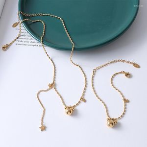 Conjunto de colar de brincos de aço inoxidável para mulheres, pingente de mouse pequeno, pulseira de joias, pulseira, 2023, joias da moda