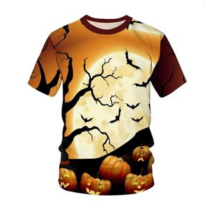 Men's T Shirts Halloween Pumpkin Head Short Sleeve 2023 Selling Shirt Street Sports Casual O-neck 3D Printed T-shirt