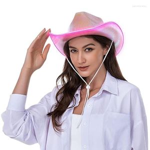 Beralar Batı Işık Up Brim Kovboy Şapkası Cowgirl Büyük Aksesuar