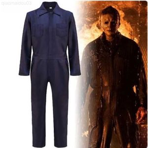 Thema Kostüm Michael Myers Overall Cosplay Horror Film Halloween Scary Killer Body Maskerade Party Kommen Unisex Set Prop L230804