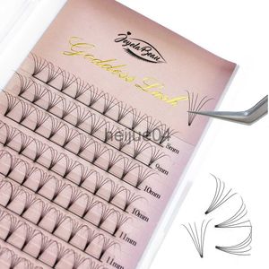 False Eyelashes Goddess 4D5D6D7D8D10D Premade Fan Eyelash Extensions 01 Short Stem Soft Russian Volume Lashes Faux Mink Individual Lash x0806