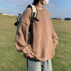 Men's Sweaters Autumn Winter Fashion Worn Loose Sweater Hip Hop Vintage Knitted Pullovers Men Warm