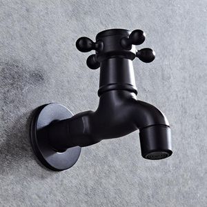 Bathroom Sink Faucets American Black Antique Brass Faucet Outside Tap Washing Machine Toilet Bibcocks Decorative Outdoor Garden