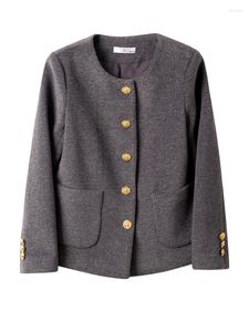 Abiti da donna Moda Donna Giacca casual Verde Beige Grigio Giacca da donna Giacca a maniche lunghe da donna Autunno Inverno Cappotto con tasca