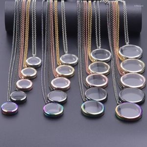 Anhänger Halsketten 1 stück 25-40mm Mix Farbe Twist Glas Speicher Bild Medaillon Für Frauen Männer Runde Living relicario Collares Schmuck