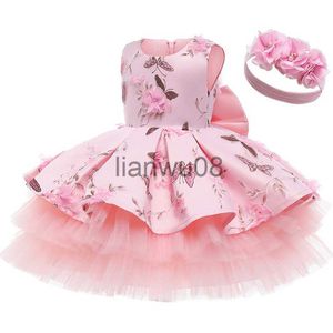 Flickans klänningar Baby Girls New Year Costume Toddler Kids Wedding Birthday Party Lace Princess Dress 2 3 4 5 Years Children Christmas Clothing 6y X0806