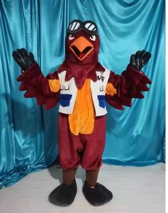 2024 Real Picture Eagle bird Mascot Costume Fancy Dress For Halloween Carnival Party support customization