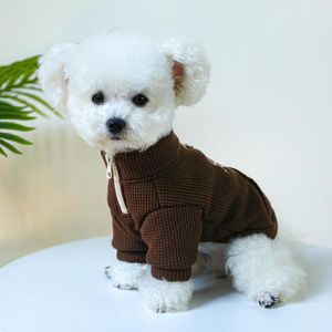 Dog Apparel Zipper Collar Winter Jacket For A Warm Pullover Pet Sweatshirt Outfit Small Medium Puppy Animal Cat Suit XS XL York Sweater