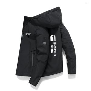 Мужские куртки 2023 Осенняя кемпинговая куртка Высококачественная печать на открытом воздухе спортивные капюшоны с ветропроницаемыми модными брендом.