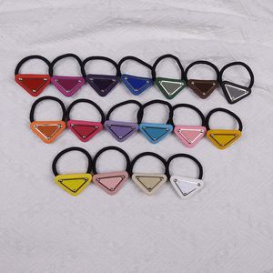 designer headband Triangle Letter Wide Edge Scrunchies Headbands Candy Color Hairbands Hair Bands Girls Ponytail Holder Hair Accessories