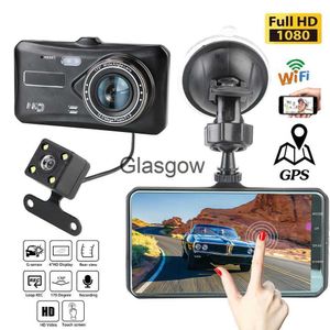 DVR per auto DVR per auto WiFi Full HD 1080P Dash Cam Vista posteriore Videocamera per veicoli Videoregistratore Scatola nera Auto Dashcam GPS Logger Accessori per auto x0804 x0804