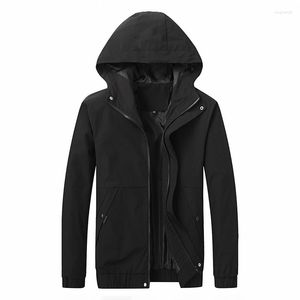 Jaquetas masculinas primavera e outono jaqueta 2023 tendência com capuz Tide marca rua seção fina estilo da moda roupas pretas M-4XL