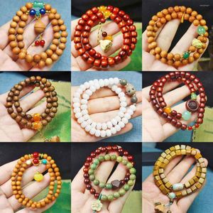 Strand Green Sandalwood Arborvitae Rosewood Wood Ebony Meditation Wood Buddha Bead Armband Prayer Rosary Hand String