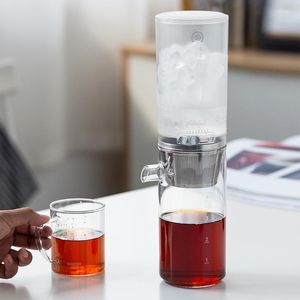 Vattenflaskor Portable Cold Brew Coffee Maker Ice Dripper Pot Exakt finish Utsökt liten långsam droppbryggeri 400 ml