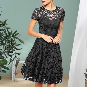 Casual Dresses Party Mini Dress Stylish Flower Brodery Prom Slim Fit Women Summer