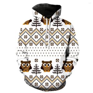 Herren-Kapuzenpullover, Weihnachtsmann, Weihnachtsbaum, Hip-Hop-Pullover, Teenager, modisch, übergroß, Frühling, 3D-Druck, Sweatshirts, lässige Streetwear