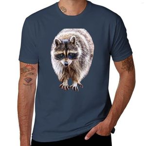 Men's Polos Racoon in A Tree T-shirt Boys White T Shirts Graphic Tees Vintage Clothes Mens T-shirts