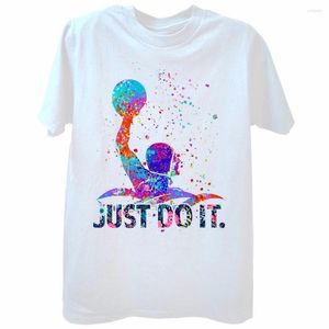 Mens Camisetas Mens Camisas Verão Homens Manga Curta Water Polo Color Art Waterpolo Halloween Clássico T-shirt Impressão Menino Casual Tops Branco Tees