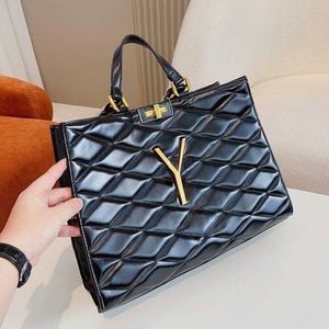 Ybag Shopping Bags Tote Bag Diamond Lattice Handbags Woemn Designer Purse LuxurLeather Shoulder Bags Large Shopping Handbag 221215