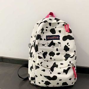 Zaino Donna Canvas Zaino Zebra Cow Print Pattern Borsa da scuola Borsa da viaggio da donna di grande capacità Borsa a tracolla multitasche femminile J230806