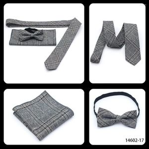 Bow Ties Lyl 6cm luksusowy bawełniany mężczyzna szary krawat włoski krawat elegancki żakard krawat