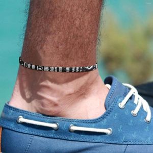 Anklets Men's Surfer Bohemia Handmade Rope Cordチェーン裸足まで男子男性夏ホリデービーチの宝石の長さを調整できる