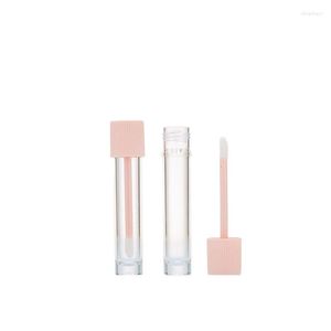 Storage Bottles Empty Round Lip Gloss Tube 3ml Clear Plastic Small Lipgloss Containers Cosmetic Container Wand Tubes 50/100pcs