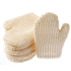 Natural Sisal Bath Gloves Spa Shower Scrubber Bathroom Gloves 21*17CM