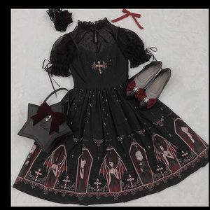 Theme Costume Dark Gothic Dress Women Lolita Lace Halloween Vampire Steampunk Era Punk Vintage Court Princress Cosplay Dress Ruffles 2022 L230804