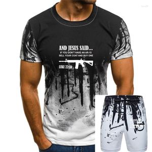 Erkek Trailsits 2023 Moda Serin Erkekler T-Shirt ve İsa AR-15-Luka 22 36 Pro Silah Hakları 2. Değişiklik ABD 5.56