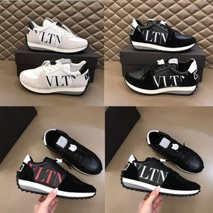 Luxury Leather printing Men black White Designer Casual Shoes Square Fashion sneakers classic Shoess High quality