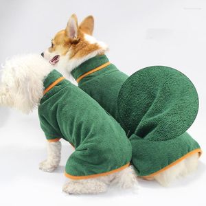 Dog Apparel Pet Cat Bathrobe Clothes Soft Quickly Absorbing Water Fiber Drying Towel Robe Puppy