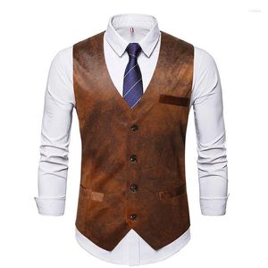 High-Quality Men's Single Breasted Casual Shirt Vest for Autumn/Winter - Fashionable Splice Design for gloria jeans coffee, Business, and Weddings