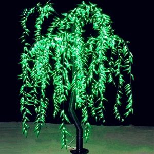 Artificiale Luminoso Willow Tree Light 1152pcs LED 2m / 6.6ft Altezza Design antipioggia per decorazioni natalizie da giardino all'aperto