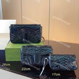 Bolsa de ombro de grife bolsa feminina bolsa de moda 2023 bolsa de luxo bolsa Marmont bolsa mensageiro Totes carteira bolsa de couro envernizado