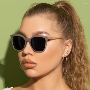 Солнцезащитные очки металл для женщин ретро солнце